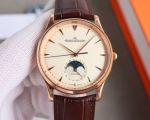 Gold Jaeger-LeCoultre Watches Moon Phase Master  Cal.925/1 Automatic Movement 39mm Watch